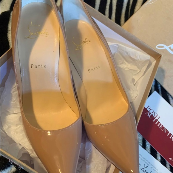Christian Louboutin (Red Bottoms) So Kate 120 Patent Nude Size 40 - Picture 4 of 9